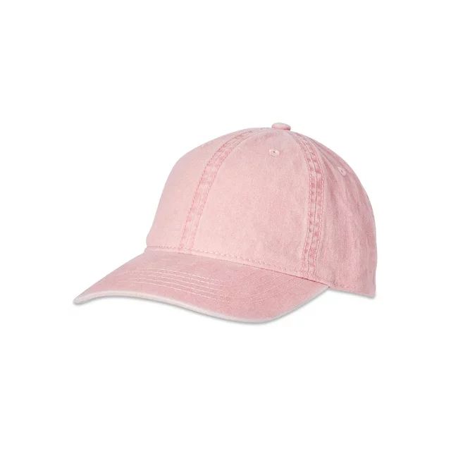 Time and Tru Women's Washed Cotton Twill Baseball Hat, Dusty Rose | Walmart (US)