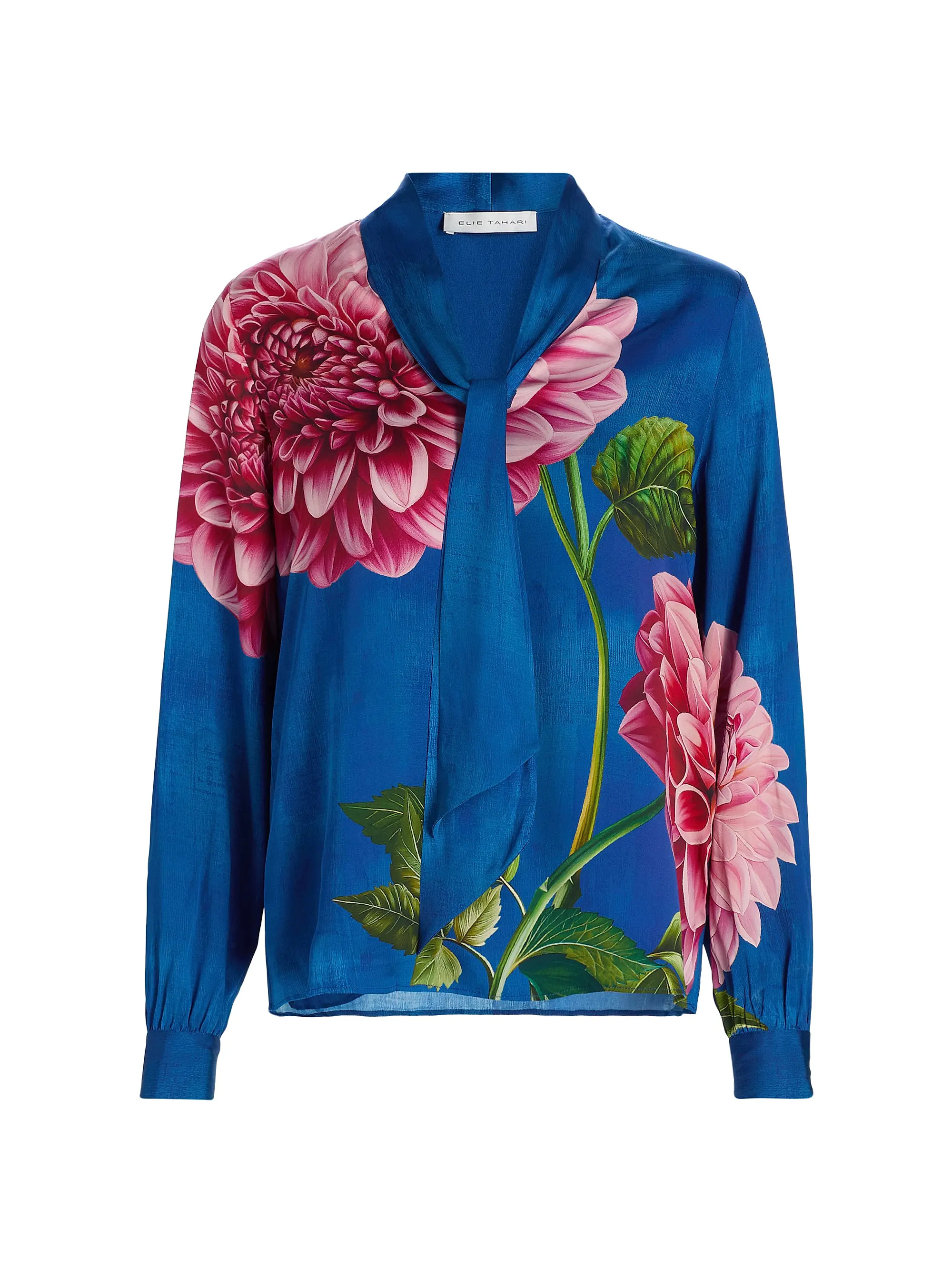 Elie Tahari The Sonja Garden Escape Silk-Blend Blouse | Saks Fifth Avenue | Saks Fifth Avenue