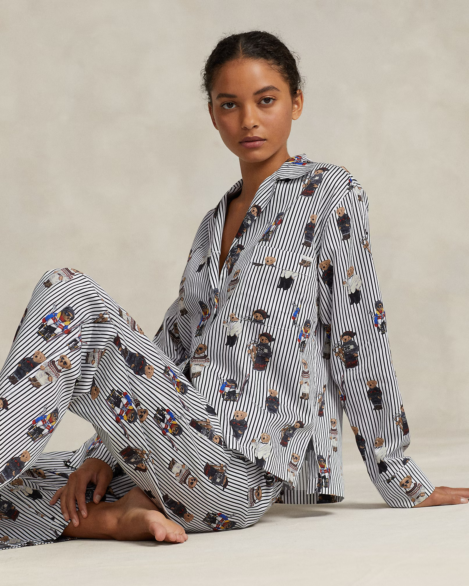 Polo Bear Sateen Pyjama Set | Ralph Lauren (UK)