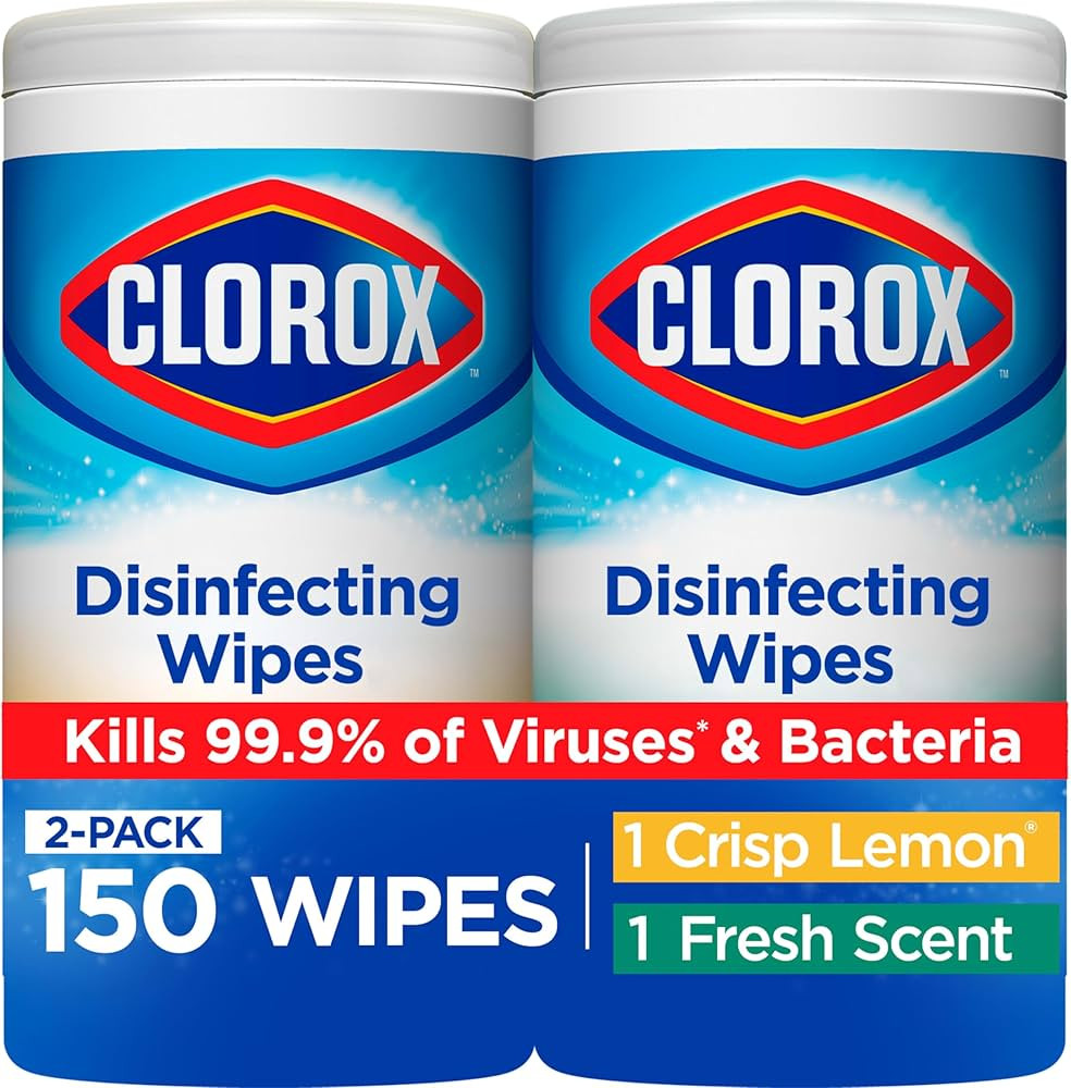 Clorox Disinfecting Wipes Value Pack, Bleach Free Cleaning Wipes, 75 Count Each, Pack of 2, Packa... | Amazon (US)