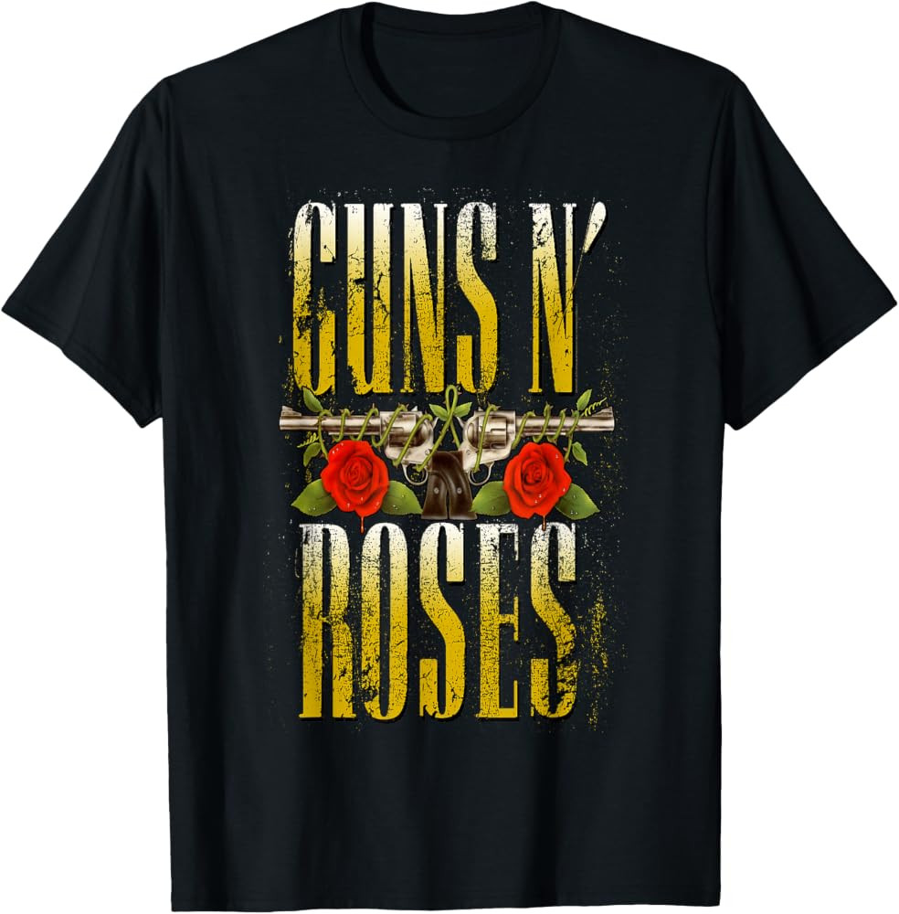 Guns N' Roses Official Big Guns T-Shirt | Amazon (US)