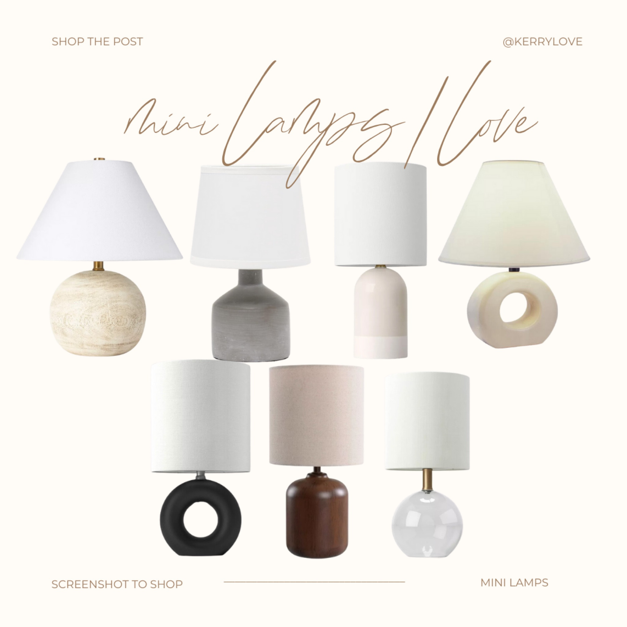 I LOVE mini lamps. They add a layer of coziness and light to any space. Whether on your kitchen counter, settled on your desk, or on your nightstand, try a mini lamp for glow!

#LTKhome