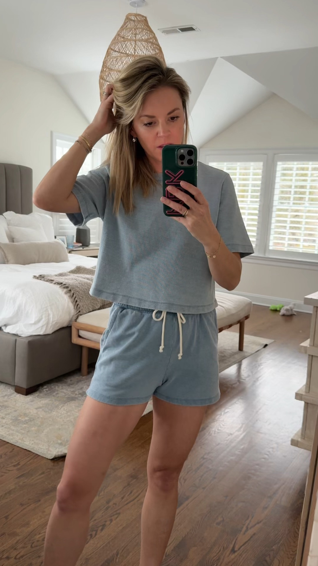 Comfy matching set 💙 size small. Use code ZS-KENDALLSUMMER15 for 15% off until 6/15 (use a new email if not a new customer)