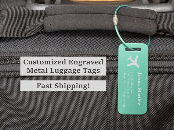 Personalized Metal Luggage Tag Engraved Aluminum Tag  Travel | Etsy | Etsy (US)