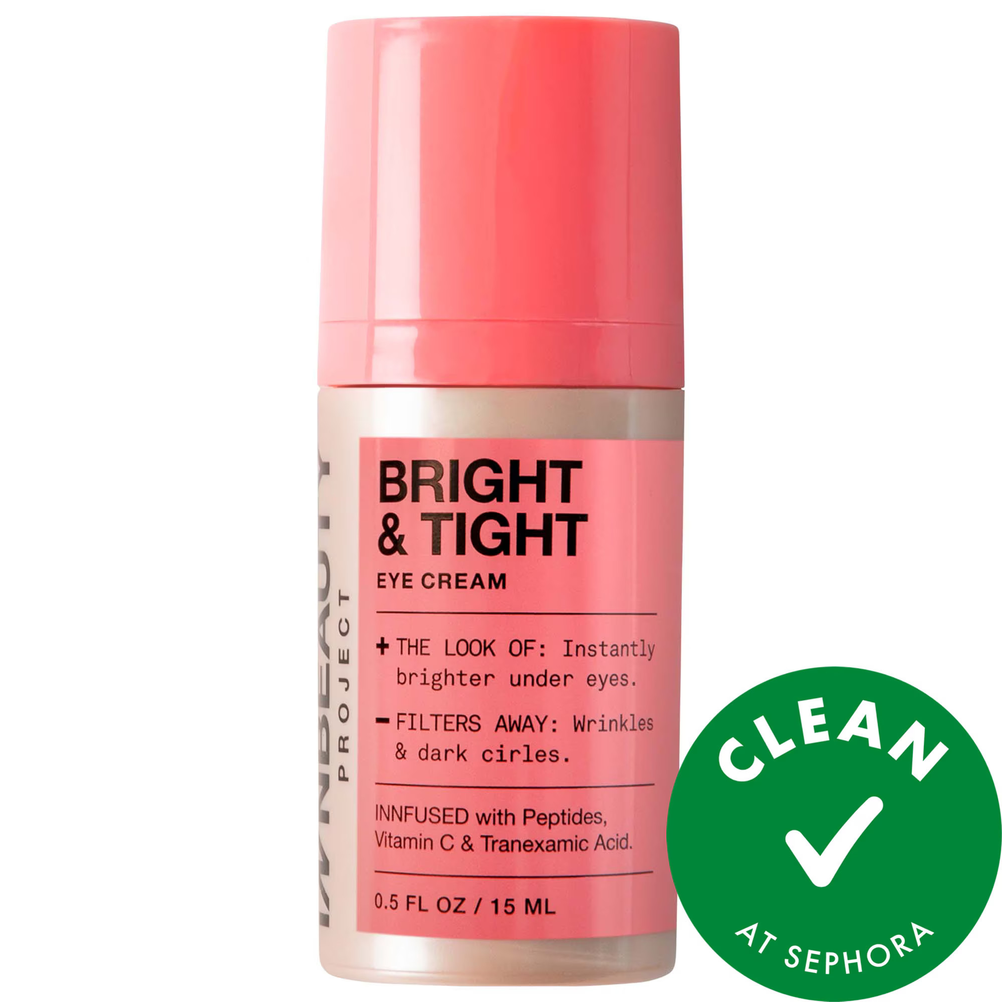 iNNBEAUTY PROJECT Bright & Tight Dark Circle Firming Eye Cream with Vitamin C & Peptides 0.5 oz / 15 mL | Sephora (US)