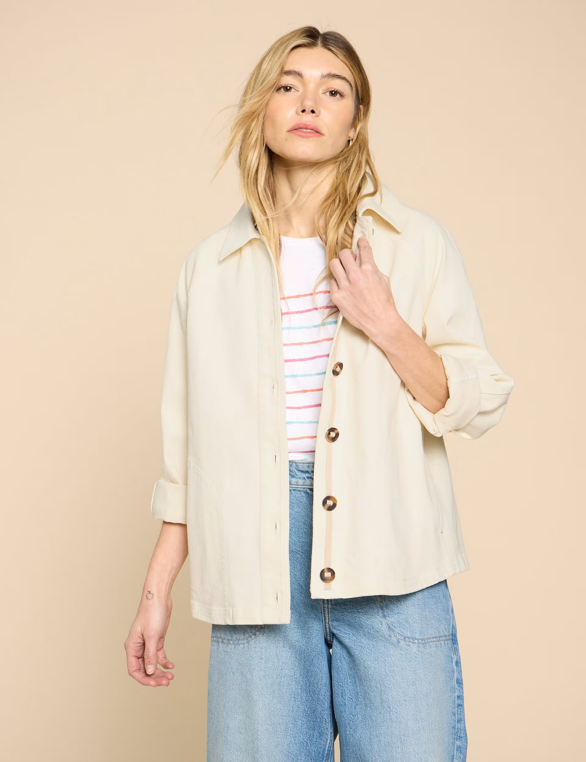 Denim Collared Relaxed Jacket | Marks & Spencer (UK)