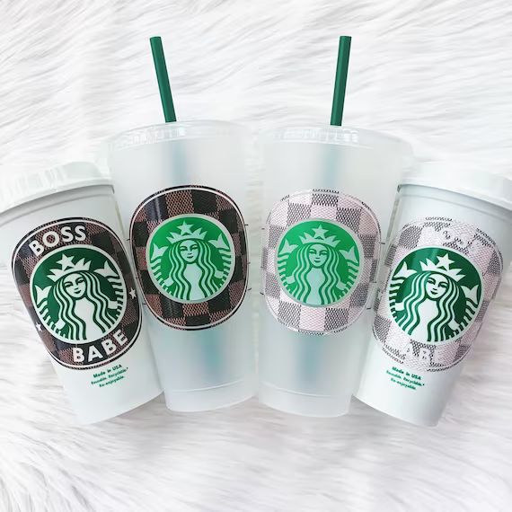 Checkered Custom Starbucks Cups | Etsy | Etsy (US)