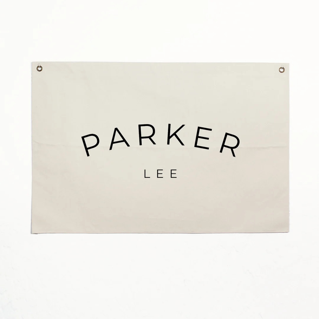 Canvas Flag Banner Custom Name Sign - Nursery Wall Hanging Decor - Etsy | Etsy (Global)