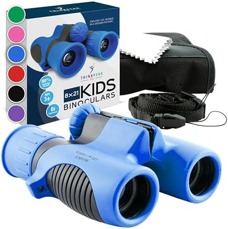 Think Peak Blue Binoculars Science Toy for Kids Ages 3-12 Years - Real Compact Outdoor Adventure ... | Amazon (US)