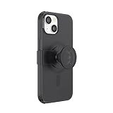 PopSockets iPhone 14 Case with Phone Grip and Slide Compatible with MagSafe, Phone Case for iPhone 14, Wireless Charging Compatible - Black Translucent | Amazon (US)