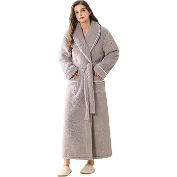 Hellomamma Long Bath Robe for Womens Plush Soft Fleece Bathrobes Nightgown Ladies Pajamas Sleepwe... | Amazon (US)