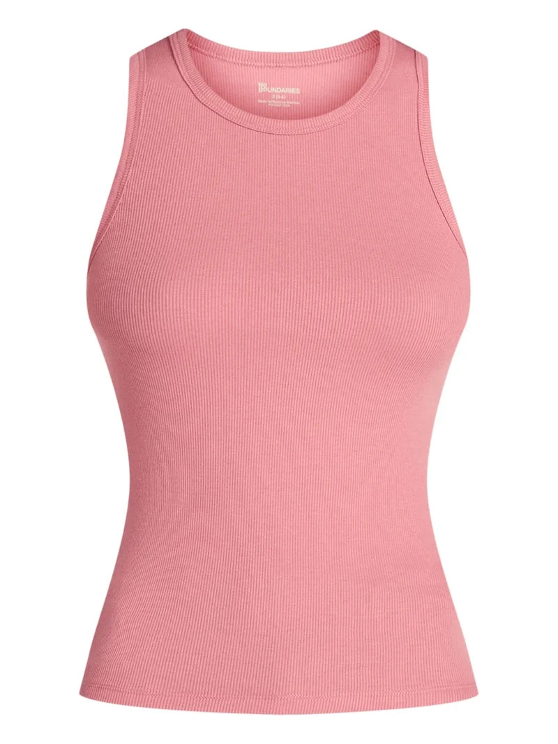 No Boundaries Ribbed High Neck Tank Top, Women's XXS-XXL | Walmart (US)