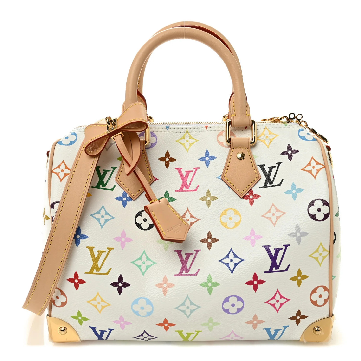 Louis Vuitton LV X TM Monogram Multicolor Speedy Bandouliere 25 White | FASHIONPHILE (US)