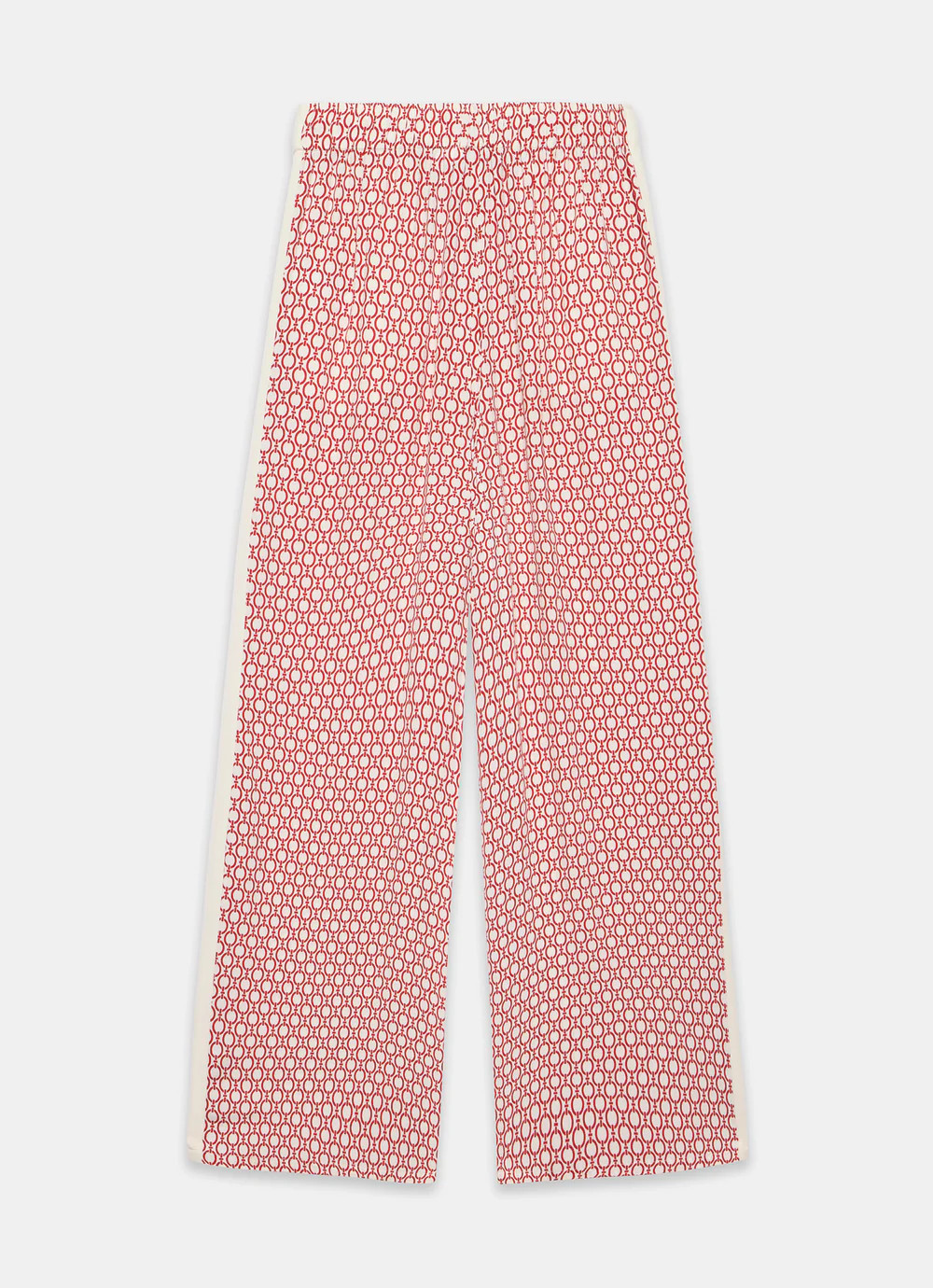 Red Geo Print Wide Trousers | Mint Velvet - US