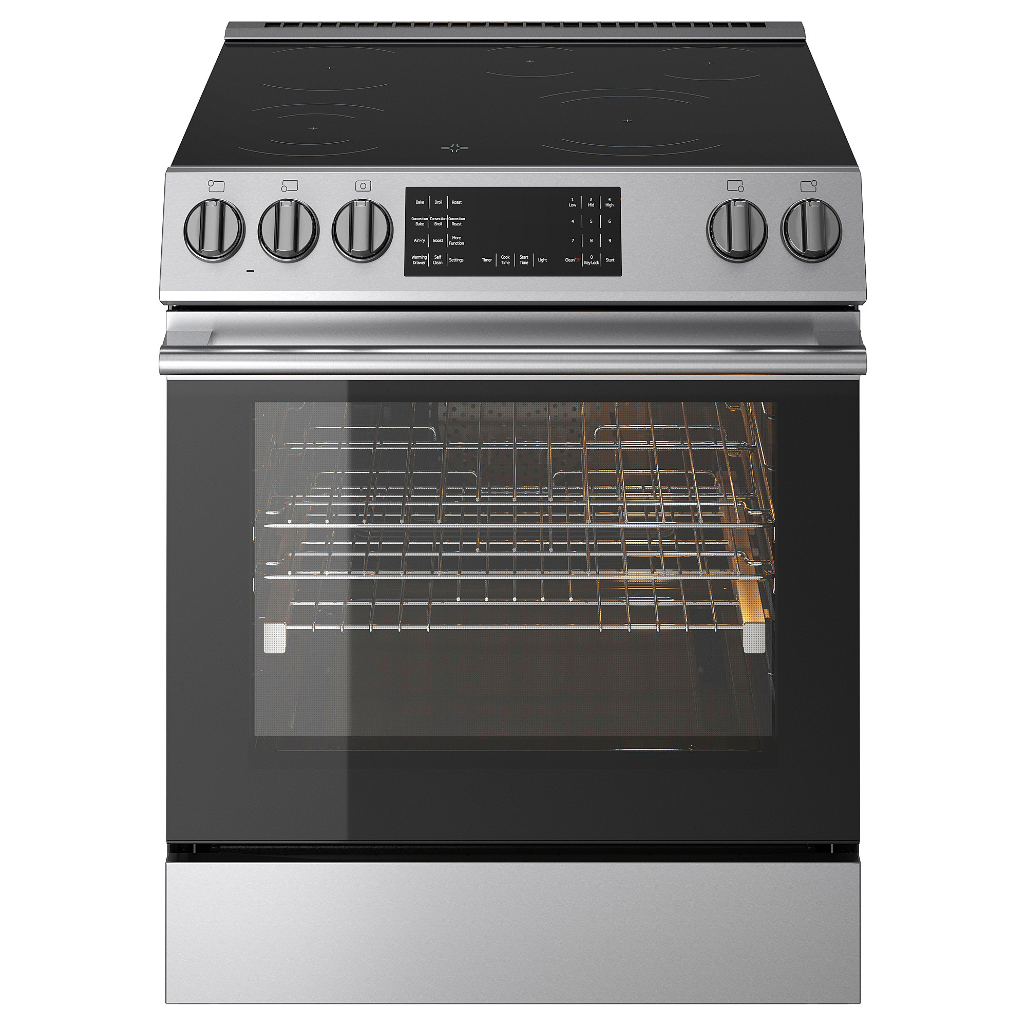 SNESSLINGE Range with glass ceramic cooktop, Stainless steel, 30 " | IKEA US