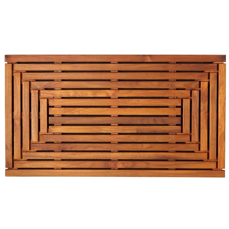 Cathrine Rectangle Teak & Wood Non-Slip Shower mat | Wayfair North America