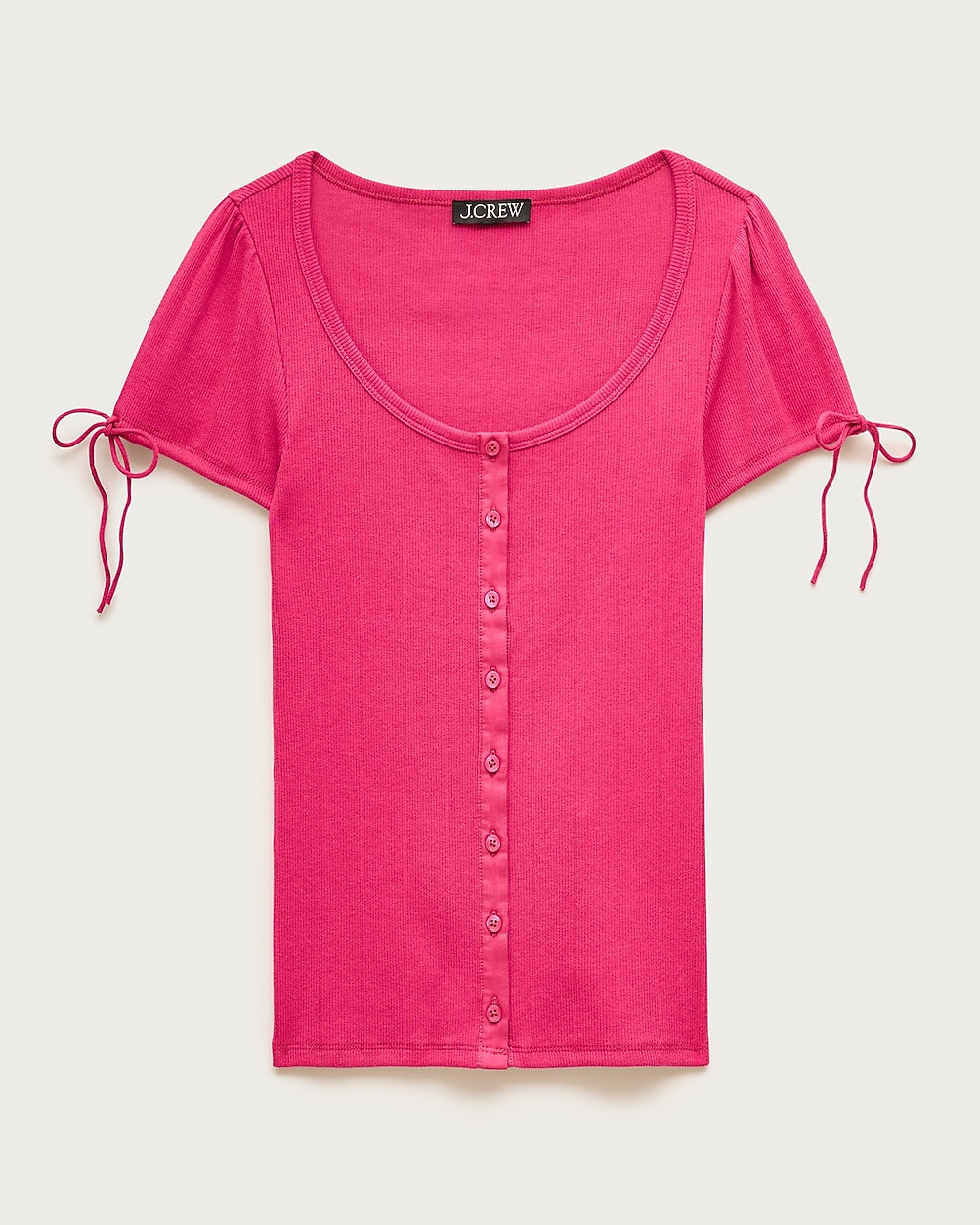 Perfect rib button-up shirt with satin trim | J. Crew US