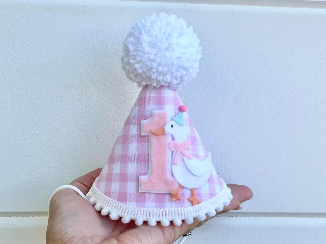 One Silly Goose Birthday Hat - Gingham Goose Party Hat - Silly Little Goose First Birthday Hat - ... | Etsy (US)