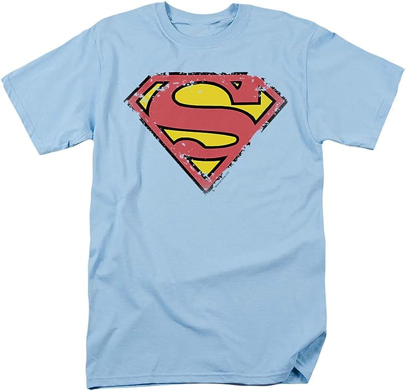 Superman Distressed Shield Unisex Adult T Shirt for Men and Women | Amazon (US)