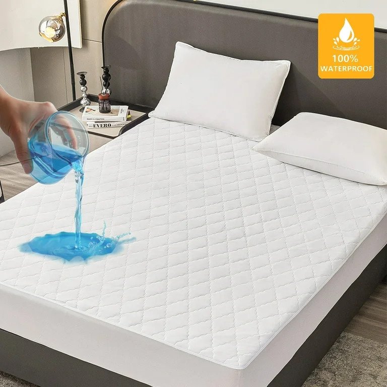 Mainstays Waterproof Mattress Pad Twin/Twin-XL Size (39" x 80") \u2013 Deep Pocket Cover Fits up ... | Walmart (US)