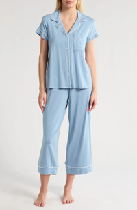 Click for more info about Gisele Short Sleeve Cropped Pajamas