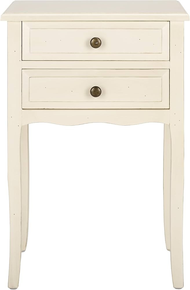SAFAVIEH Home Collection – Lori White Birch End Table with Two Storage Drawers, French Farmhous... | Amazon (US)