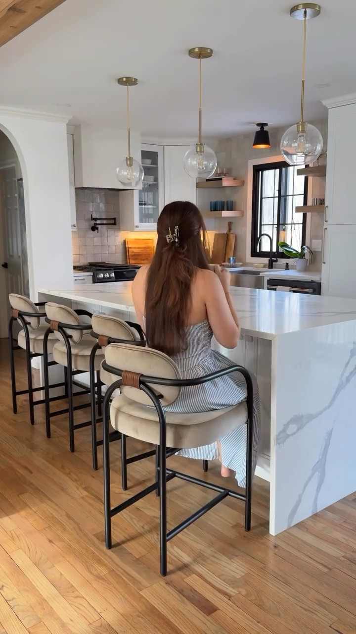 beautiful mushroom 🍄‍🟫 velvet counter stools 

upgraded my kitchen island with the Arches Counter Stools and my entire family loves them 💕 they’re comfortable & extremely well made, I highly recommend them✨

#kitchencounterstools #counterstools #kitchenupgrade #homefurnitureanddesign #mydenvermodern @Denver Modern 

#LTKHome #LTKSaleAlert #LTKdayinmylife
