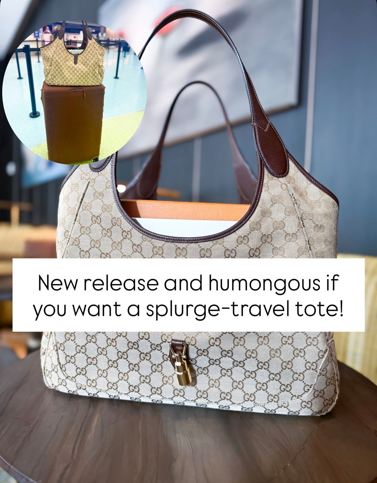 My travel must haves! My travel essentials. New Gucci Mercato tote in size large - a splurge but gorgeous if in your budget! I got so many compliments on this when I was in New York City! Weekend bag. Travel bag. Travel purse. 

#LTKTravel #LTKmomlife #LTKdayinmylife