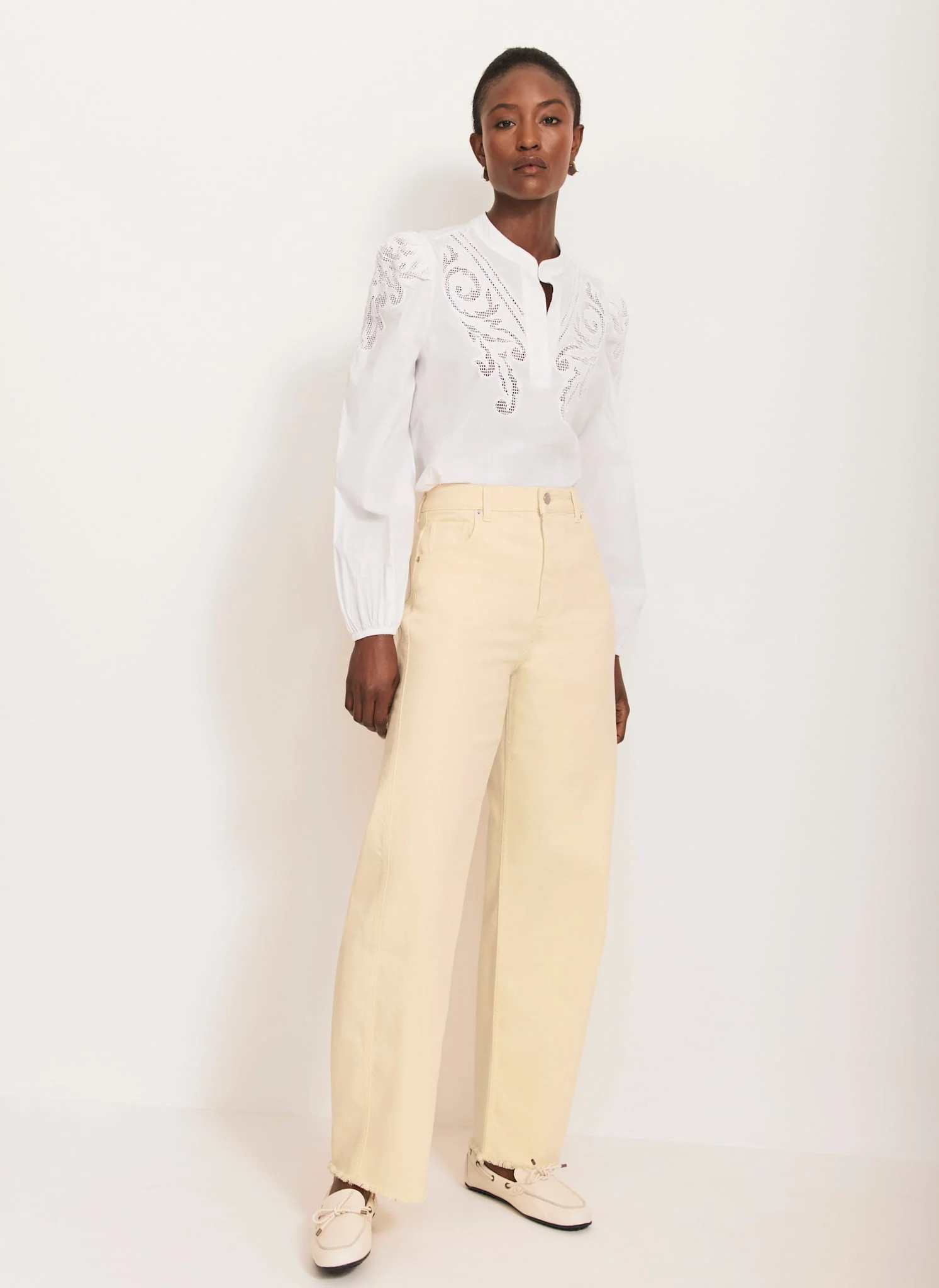 Yellow Barrel Leg Jeans | Mint Velvet