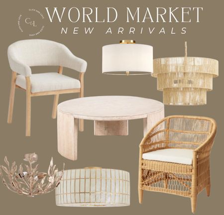 New arrivals from World Market! This neutral pieces would be great in any space. 

World market, armchair, accent chair, woven chair, coffee table, chandelier, pendant lighting, ceiling light, flush lighting, neutral style, neutral home, neutral decor, modern lighting, traditional style, budget friendly home, bedroom, living room, guest room, dining room, kitchen, bathroom, entryway, foyer, hallway, family room, new arrivals 

#LTKstyletip #LTKhome #LTKunder100