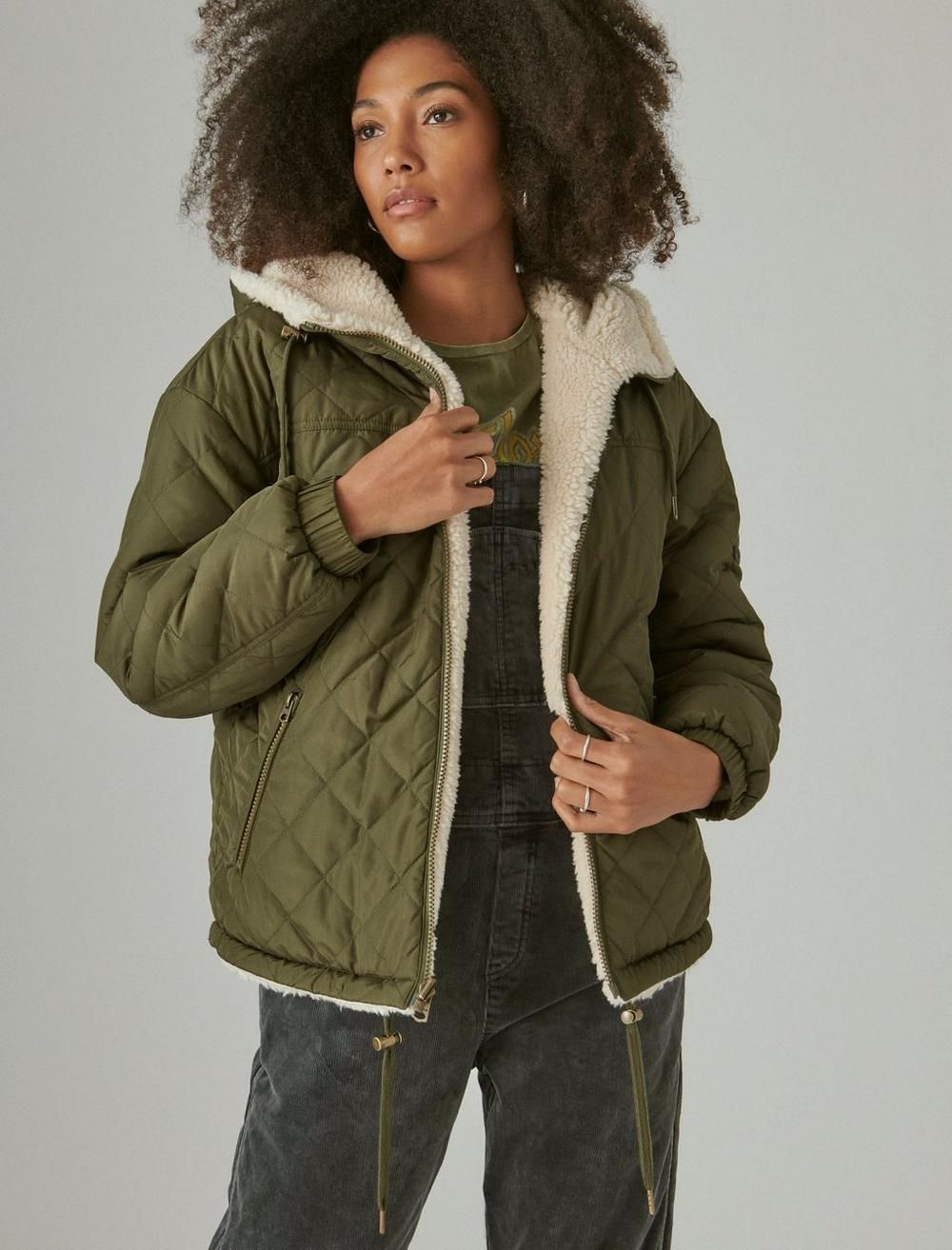 REVERSIBLE FAUX SHERPA JACKET | Lucky Brand