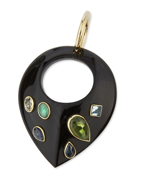 Kuangusha Jeweled Dark Horn Pendant | Neiman Marcus