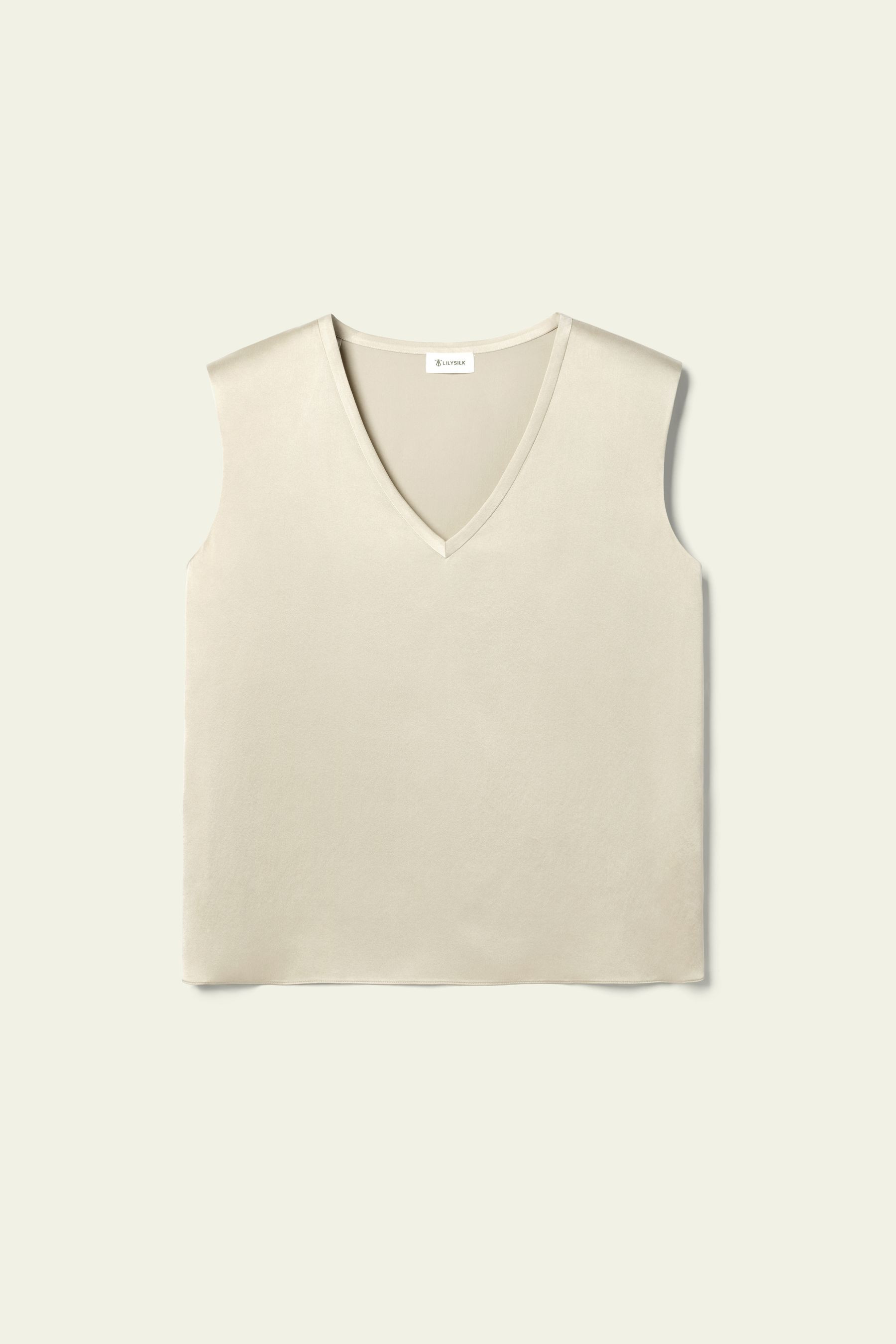 Silk Suede Sleeveless V Neck Top | LilySilk