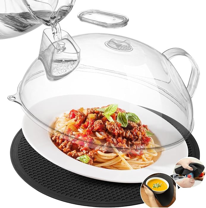 Microwave Splatter Cover, Clear, 10" Plate & 12" Mat | Amazon (US)