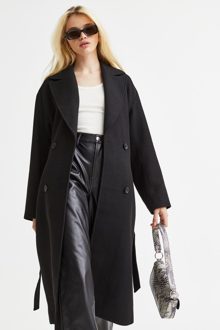 Mantel mit Bindegürtel | H&M (DE, AT, CH, NL, FI)