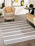 Unique Loom Sabrina Soto Casa Collection Modern Geometric Black/Ivory Area Rug (9' 10 x 12' 0) | Amazon (US)