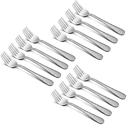 12-Piece Kids Toddler Fork Set, HaWare Stainless Steel Preschooler Utensils Mini Flatware Set, Ha... | Amazon (US)