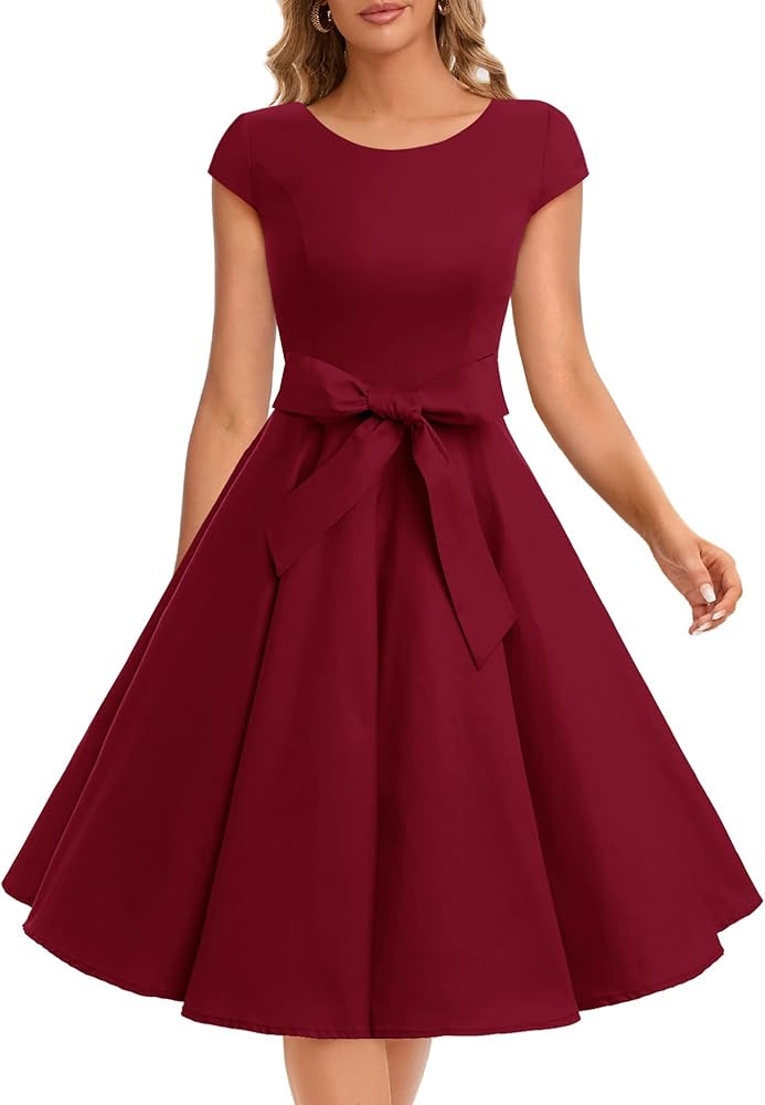Dressystar Women's Vintage Cocktail Party Dress 1950s Retro Rockabilly Prom Dresses | Amazon (US)