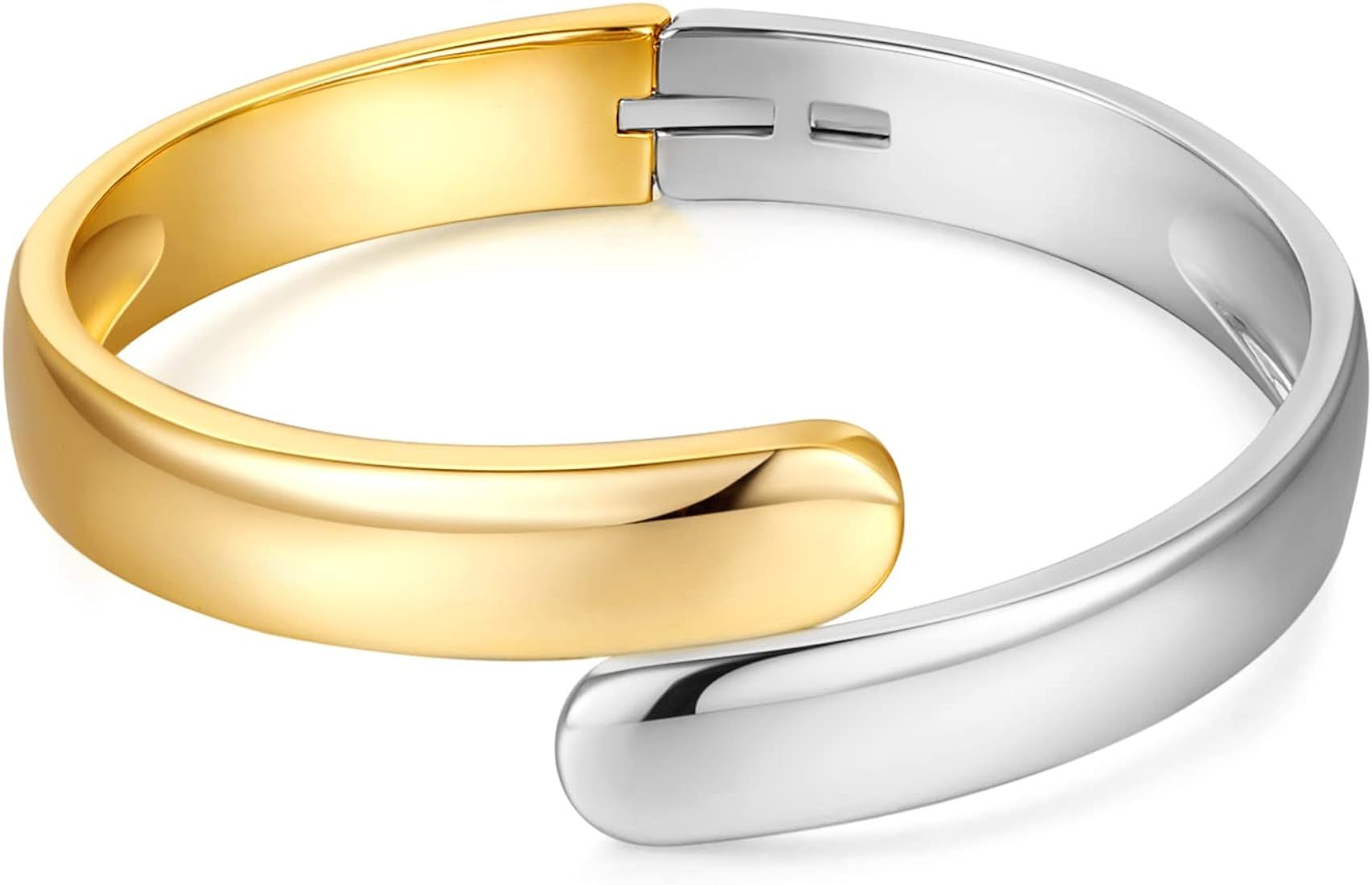 Teardrop Gold Cuff Bracelets for Women Adjustable 18K Gold Plated Chunky Open Cuff Bangle Bracele... | Amazon (US)