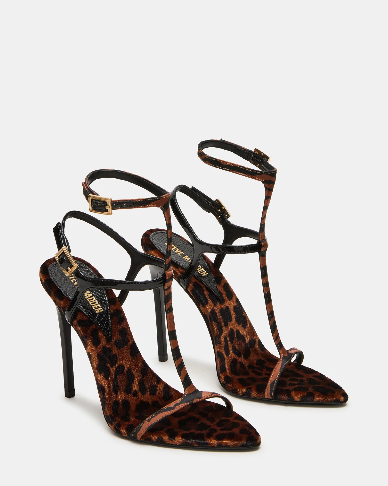 SALMA Animal Multi Stiletto Strappy Open-Toe Ankle Strap Women's Heel | Steve Madden (US)