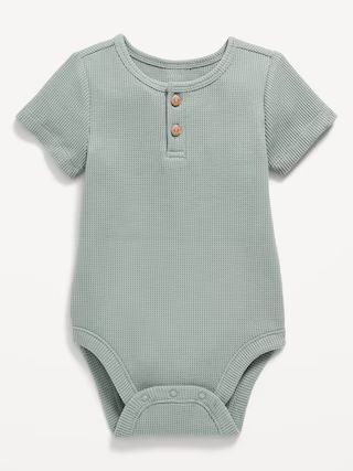 Unisex Thermal-Knit Henley Bodysuit for Baby | Old Navy (US)