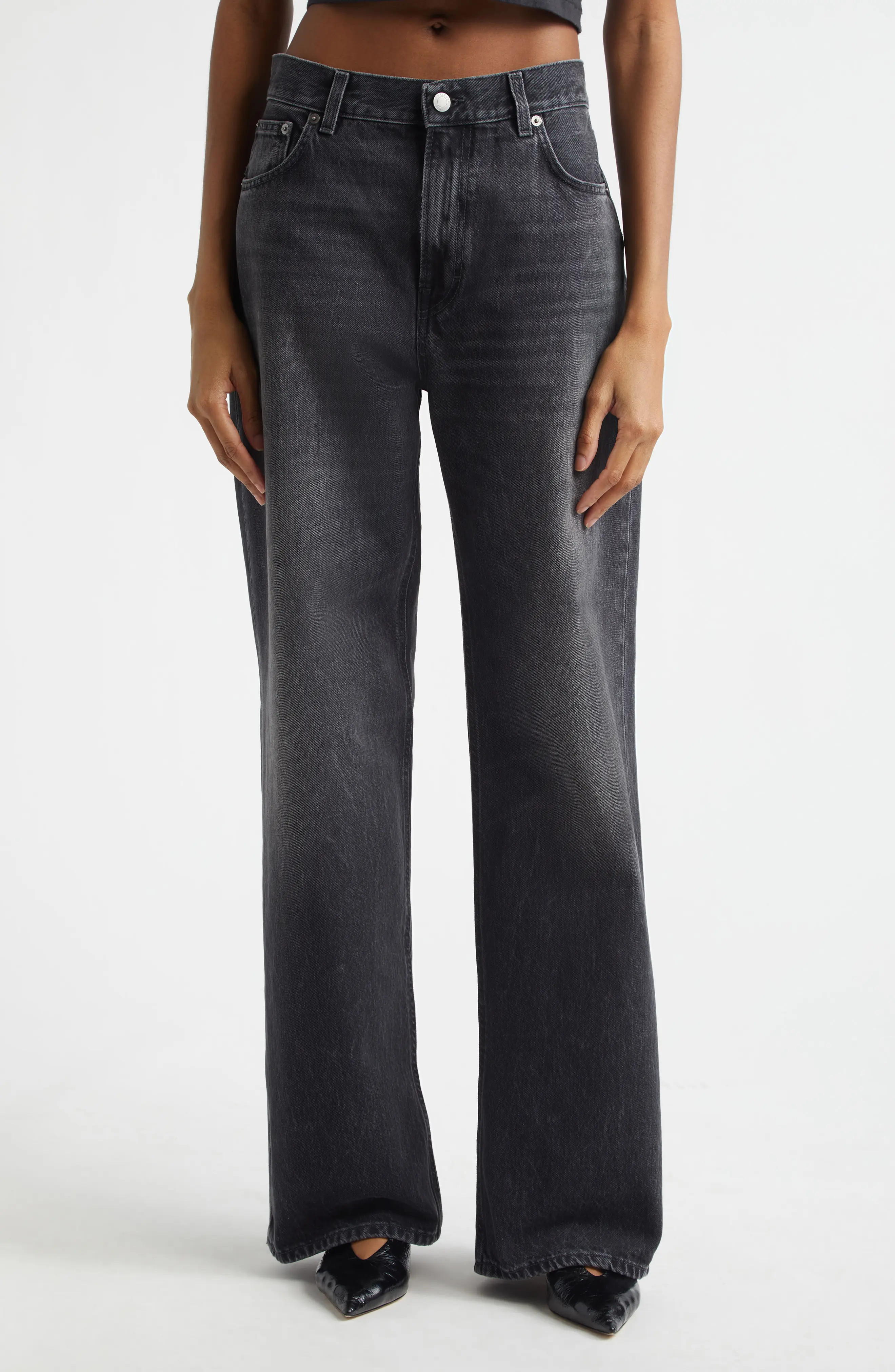Korea High Waist Straight Leg Jeans (Women) | Nordstrom | Nordstrom