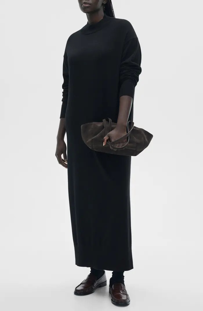 MANGO Mock Neck Long Sleeve Dress | Nordstrom | Nordstrom