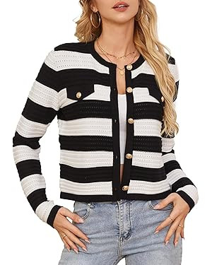GRACE KARIN Women's Cardigans 2024 Open Front Button Down Knit Sweater Lightweight Lady Jackets F... | Amazon (US)