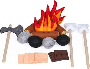UANDME 21pcs Pretend Camping Play Set Safe Campfire Toys for Kids Dramatic Play Toys for Boys and... | Amazon (US)
