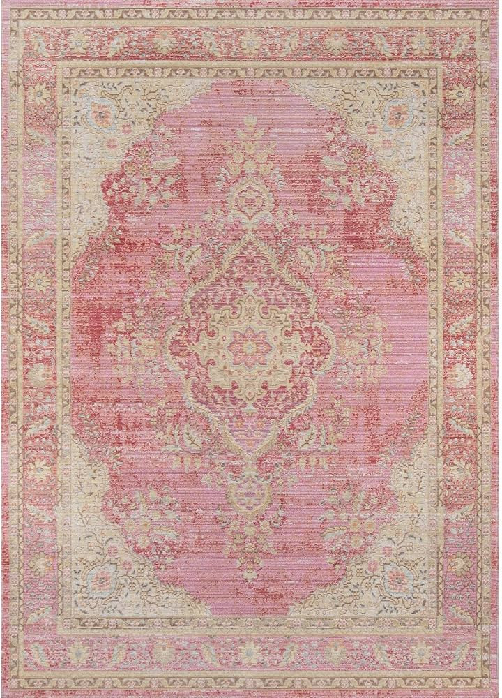 Momeni Rugs Isabella Traditional Medallion Flat Weave Area Rug, 7'10" X 10'6", Pink | Amazon (US)