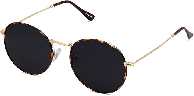 SOJOS Small Round Polarized Sunglasses for Women Men Classic Vintage Retro Shades UV400 SJ1014 | Amazon (US)