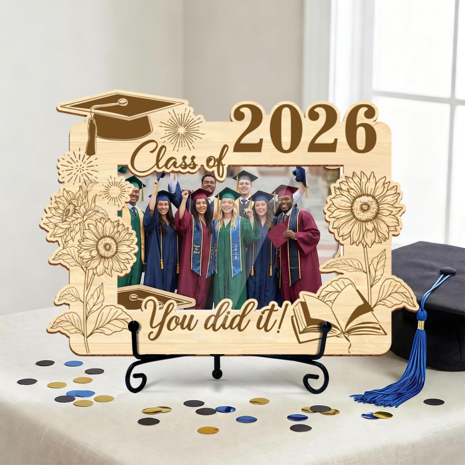 Graduation Picture Frame, Photo Frame With Iron Stands Decor For Grad Party, Congrats Grad Gifts ... | Amazon (US)