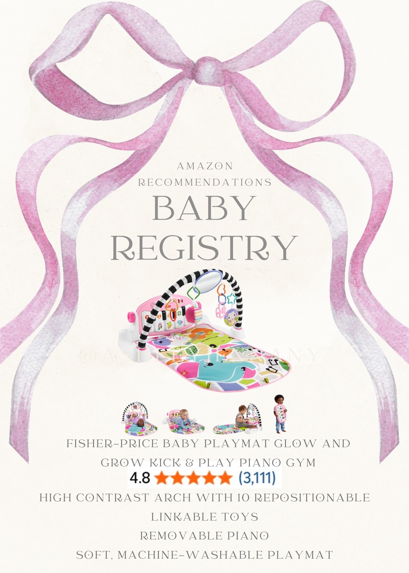 Registry recommendation. Fisher price glow and grow play mat piano gym 

#LTKBump #LTKBaby #LTKmomlife