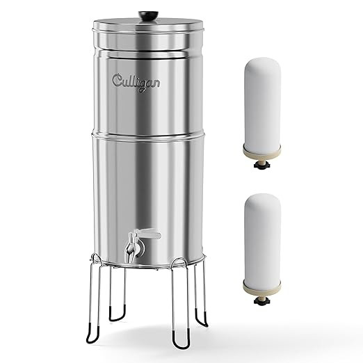 Culligan with MaxClear Technology 2.25 Gallon Gravity Water Filter System, Polished Countertop Ce... | Amazon (US)
